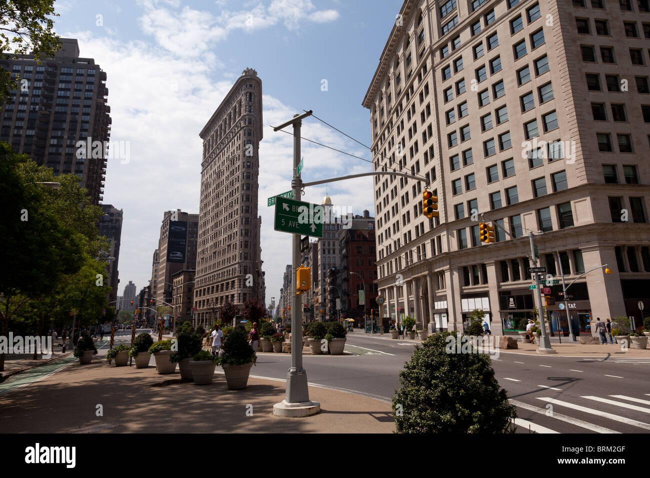 Das Flatiron Building oder Fuller Building in Manhattan, New York Stockfoto