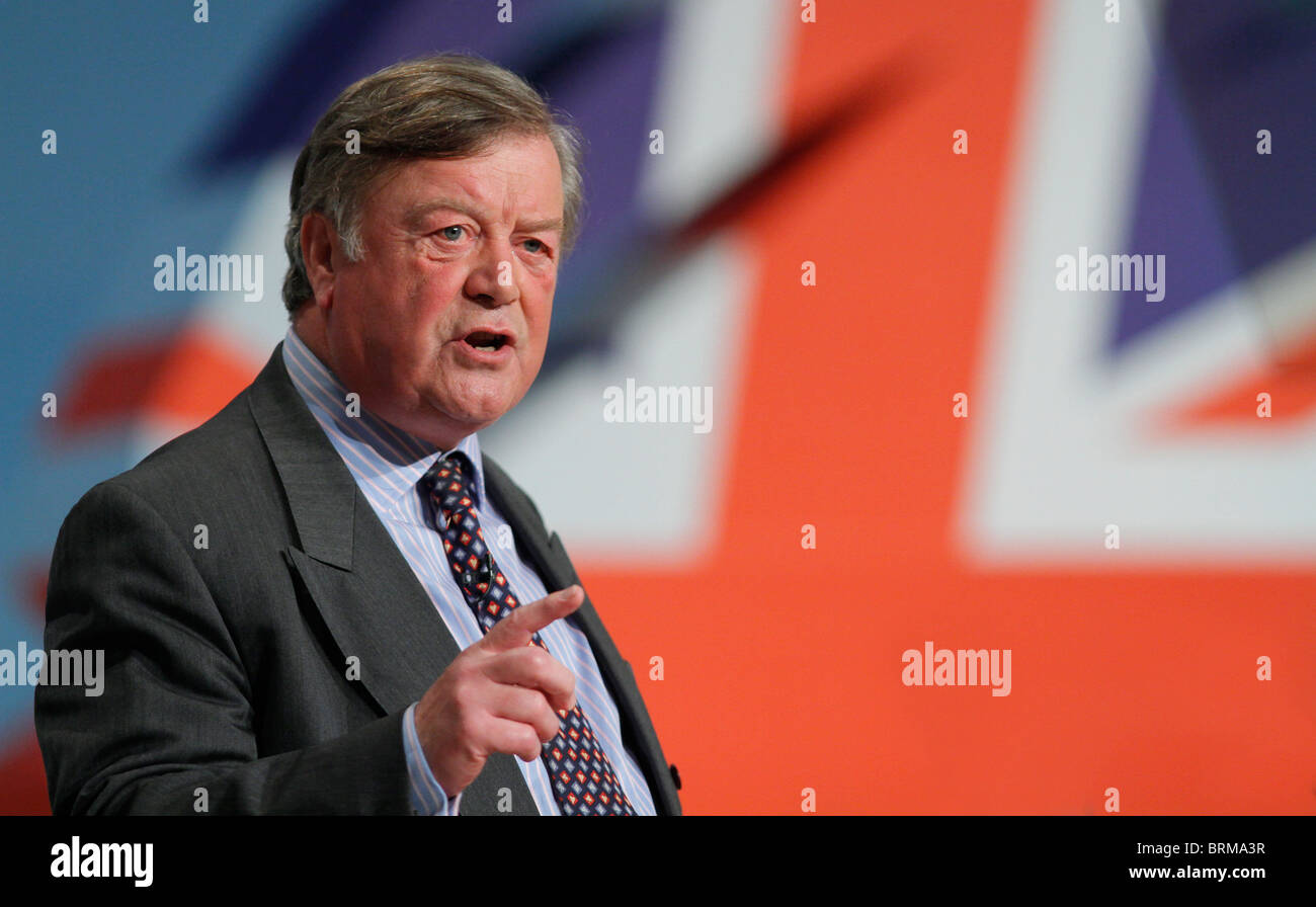 KENNETH CLARKE MP SECRETARY OF STATE für Gerechtigkeit 5. Oktober 2010 ICC BIRMINGHAM ENGLAND Stockfoto