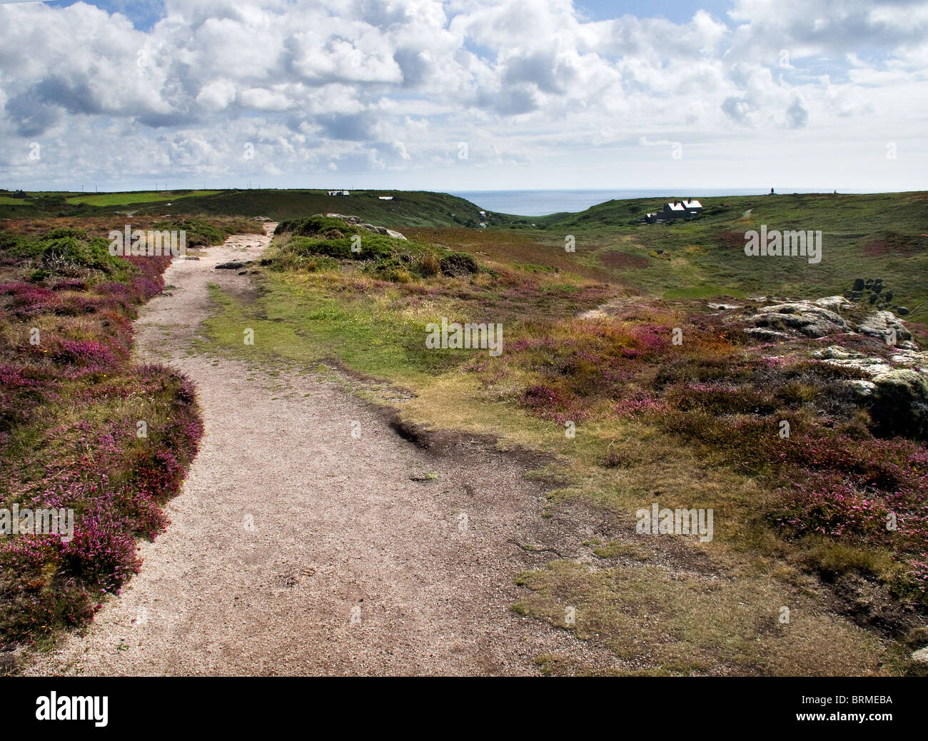 Boden Erosionsschäden an der South West Coastal Path in Cornwall.  Foto von Gordon Scammell Stockfoto