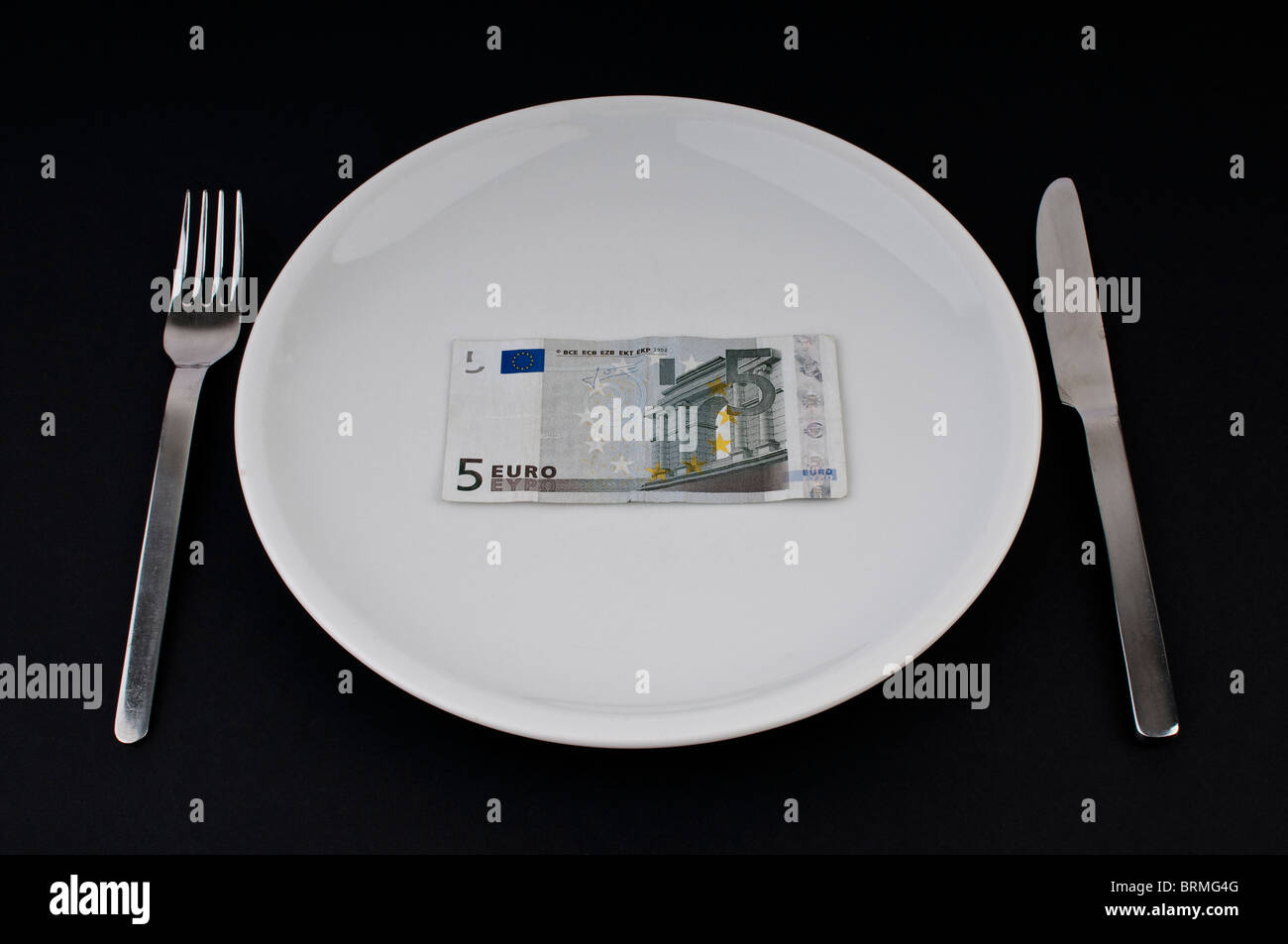 Symbol für Hartz-IV-Erhöhung von 5 Euro Stockfoto