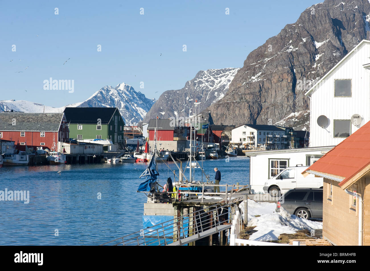 Henningsvear Lofoten Stockfoto