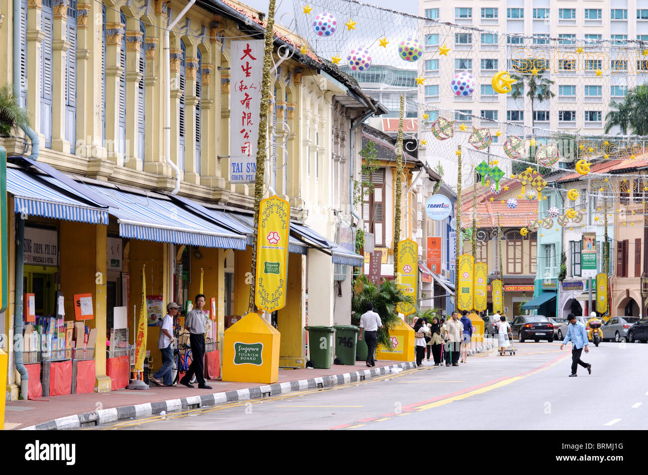 North Bridge Road Szene Kampong Glam Singapur Stockfoto