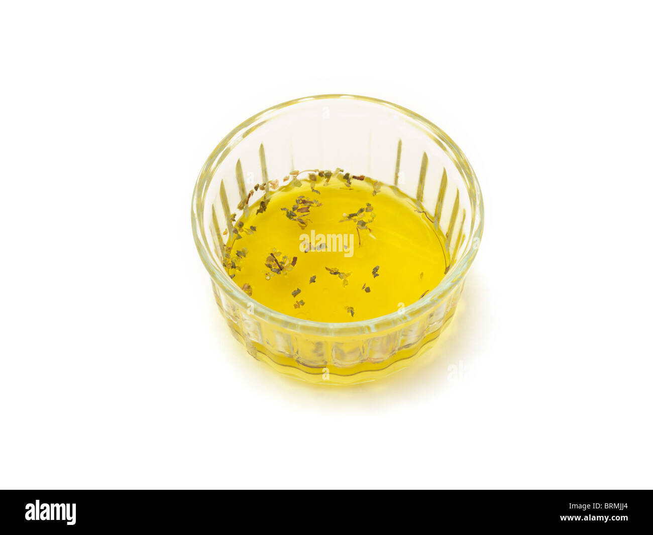 Ladolemono Zitrone und Olivenöl-Sauce mit Oregano Griechisch Stockfoto