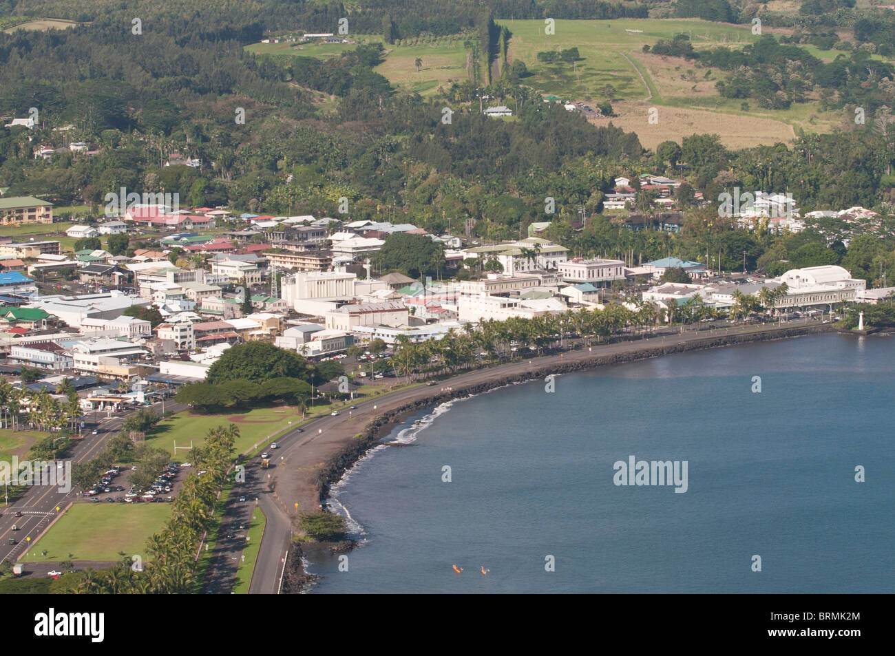Hilo aus der Luft 2008, Foto aus dem Süden Stockfoto