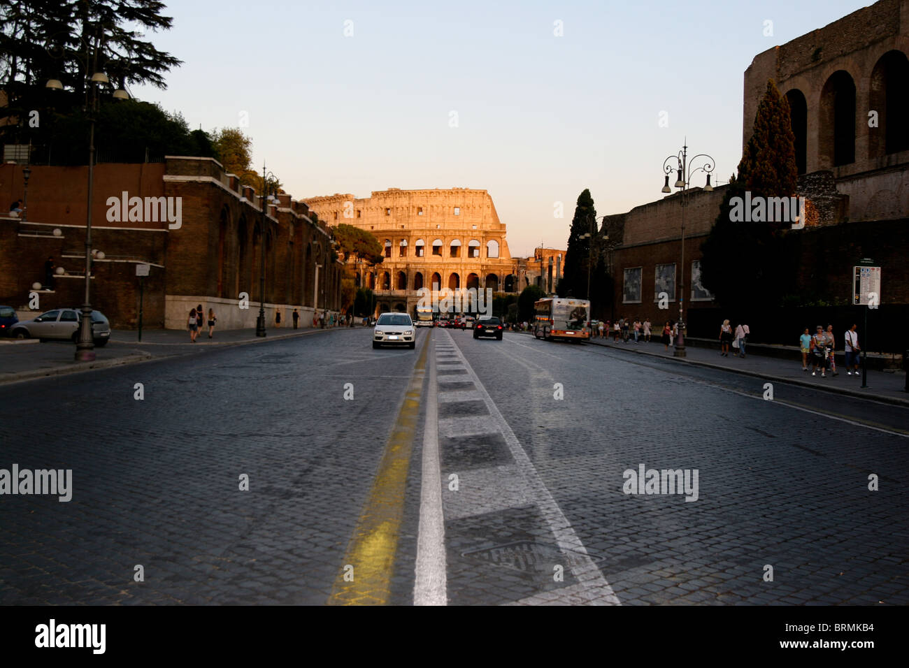 Kolosseum antike Architektur engineering Attraktion Appell "flavische Amphitheater" elliptischen Hauptstadt europäischen Historie anzeigen Stockfoto