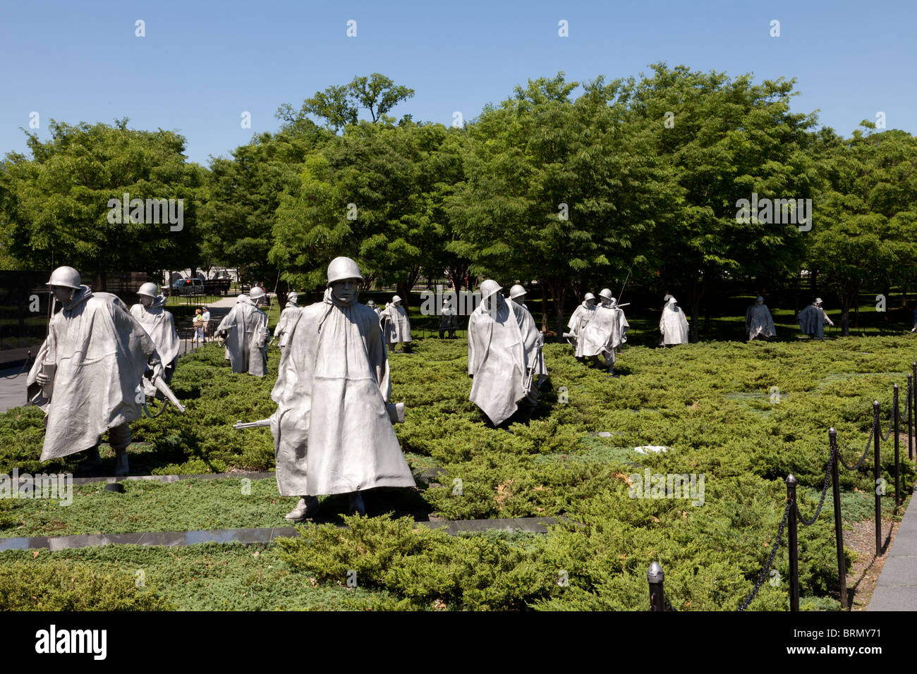 Das Korean War Veterans Memorial befindet sich im West Potomac Park in Washington, DC. Stockfoto