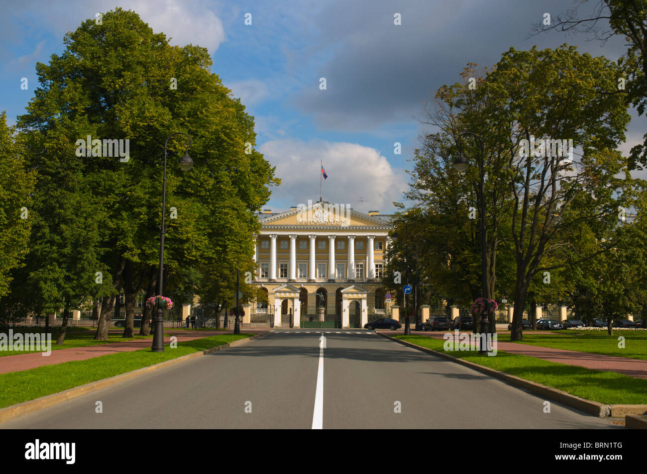 Smolny Institut Smolna Park St.Petersburg Russland Europa Stockfoto