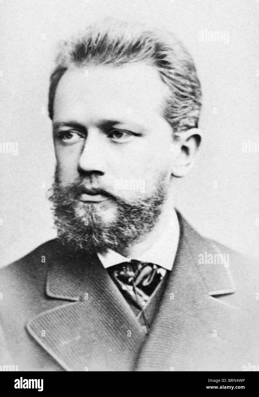 Portrait-Foto ca. 1870er Jahren von russischen Komponisten Pyotr Ilyich Tchaikovsky (1840-1893). Stockfoto