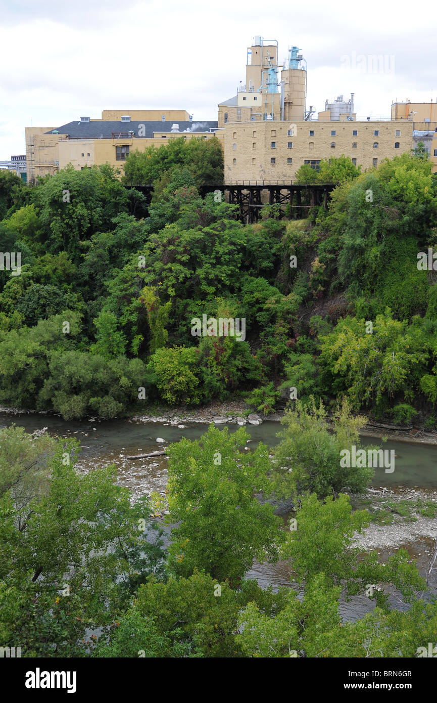 USA New York NY Rochester Genesee River - Bierbrauerei Stockfoto