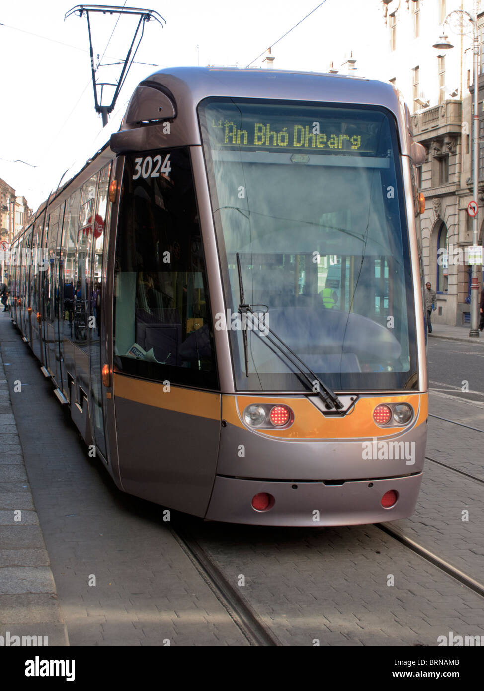 Dublin Luas helle Schiene Straßenbahn, Stadt Dublin, Irland Stockfoto