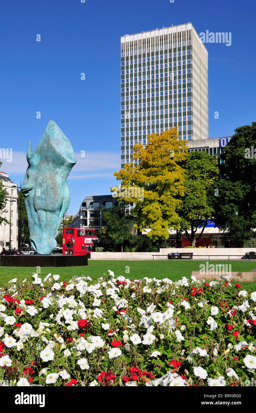 Marble Arch Tower und Eingang zur Edgware Road, London, Vereinigtes Königreich Stockfoto