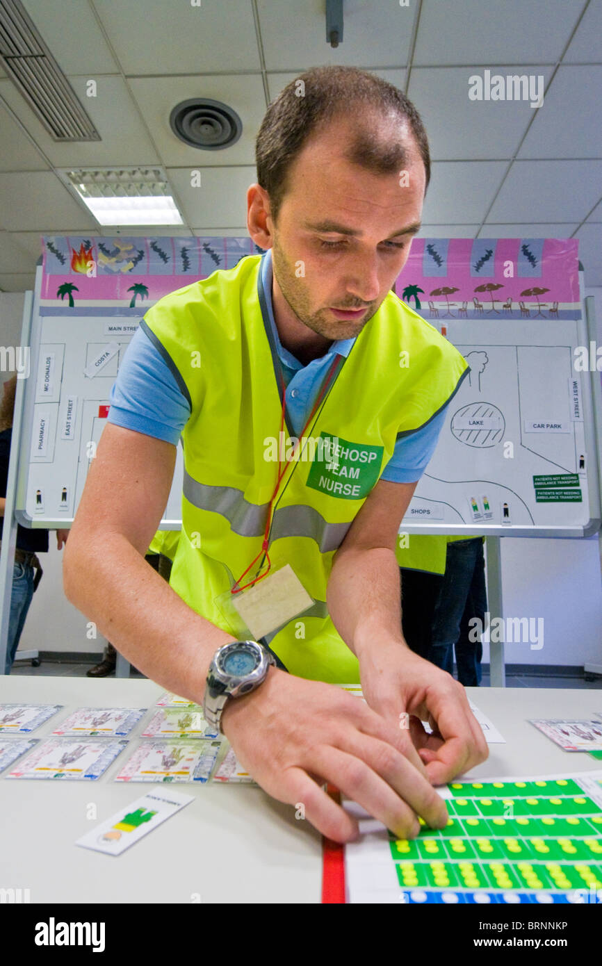 06.10.2010, Mailand, San Raffaele Krankenhaus, Notfall-Übung Stockfoto