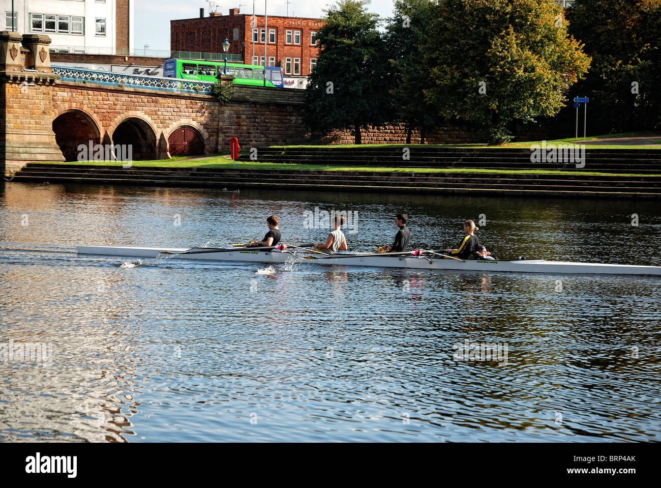 Kajak am Fluss Trent Nottingham England uk Stockfoto