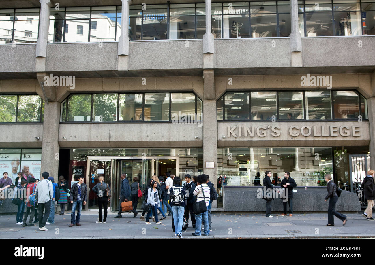 Aktionsbereich Gebäude des Kings College, University of London Stockfoto