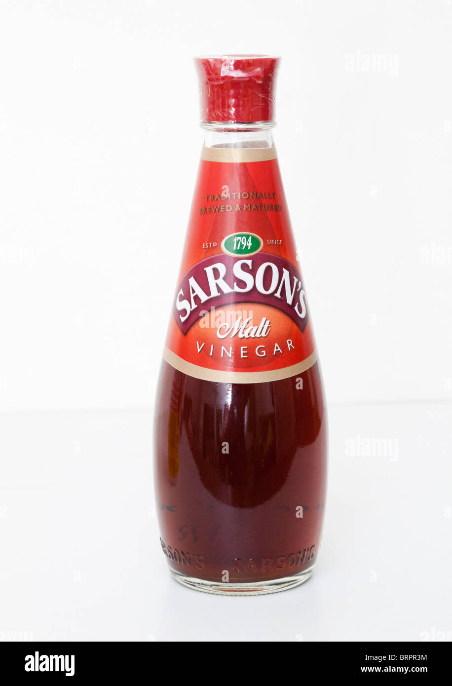 Sarsons Malz Essig Flasche Stockfoto