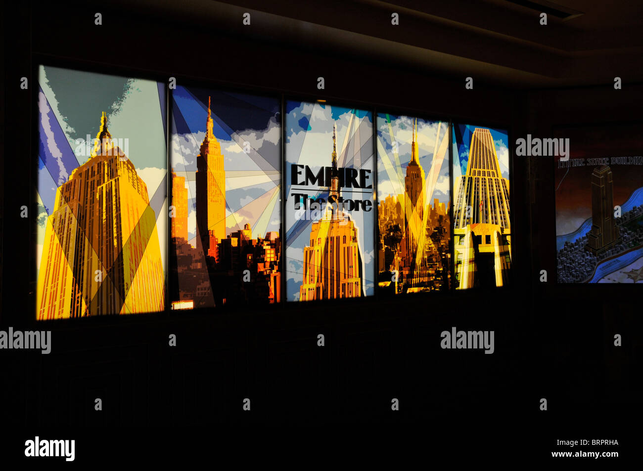 Großes Bild von New York in Empires State Building, New York, Manhattan, USA Stockfoto