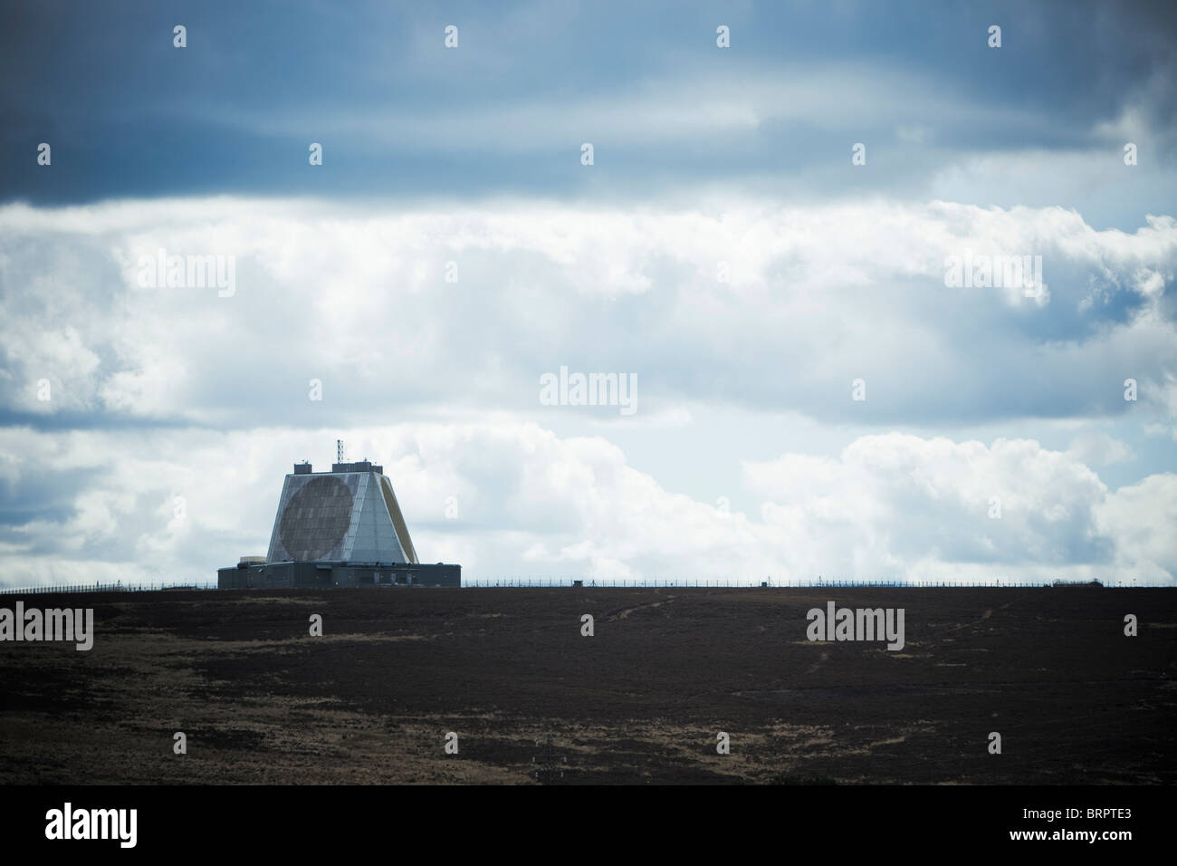 Fylingdales RAF Raketenabwehr Station auf der Heide, Yorkshire, England, Großbritannien Stockfoto