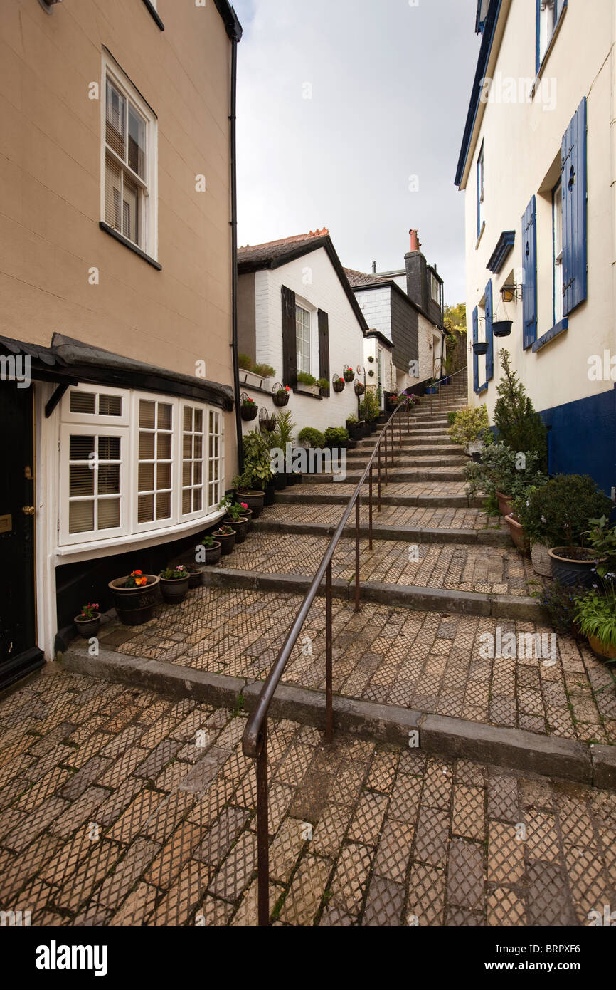 Großbritannien, England, Devon, Dartmouth, Browns Hill Schritte, einmal die wichtigsten Lastesel Handelsweg in die Stadt Stockfoto
