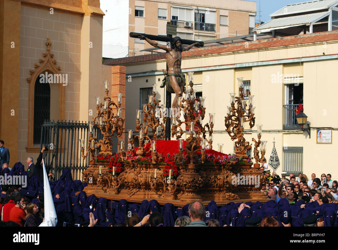 Santa Semana (Karwoche), Malaga, Costa Del Sol, Provinz Malaga, Andalusien, Südspanien, Westeuropa. Stockfoto