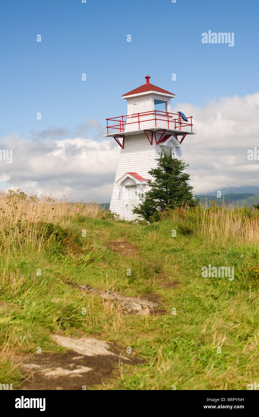 Pfad zu Woody Point Lighthouse Stockfoto