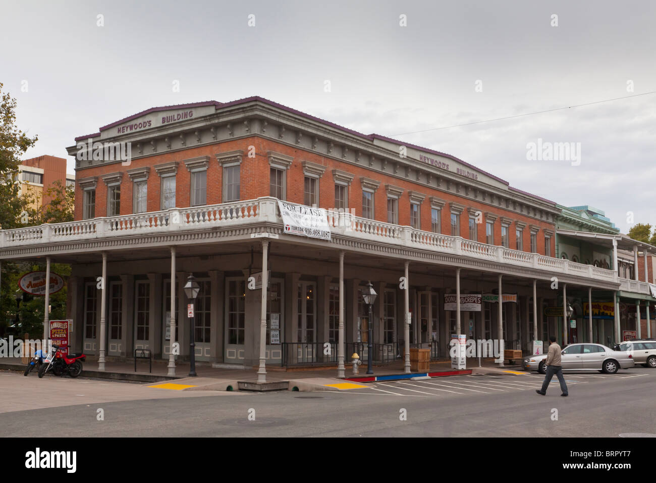 Speichern von Vorder- und Geschäfte in der alten Stadt Sacramento-Kalifornien Stockfoto