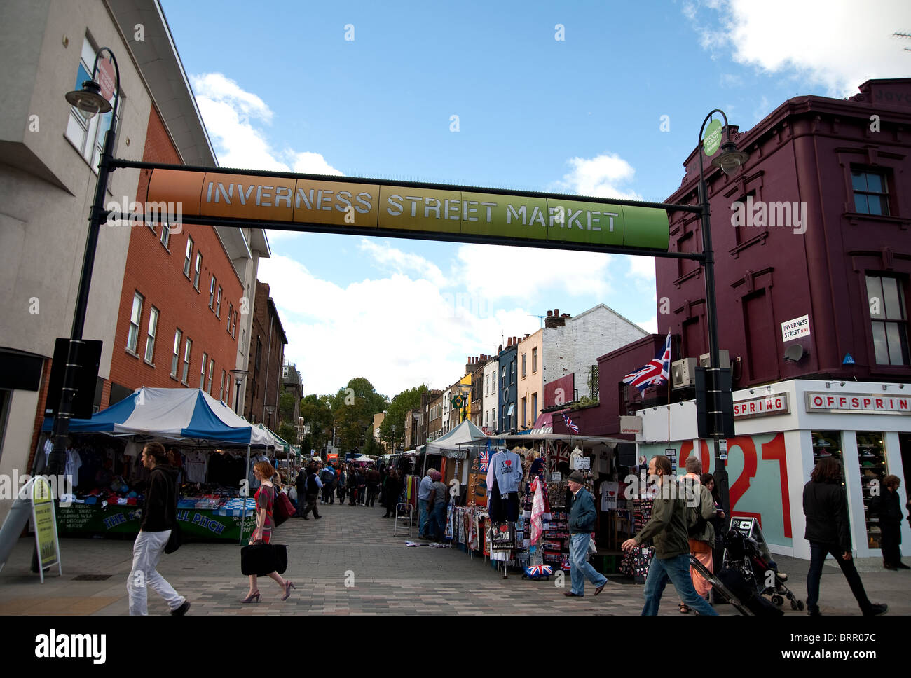 Inverness Street Market in London Camden Town Stockfoto