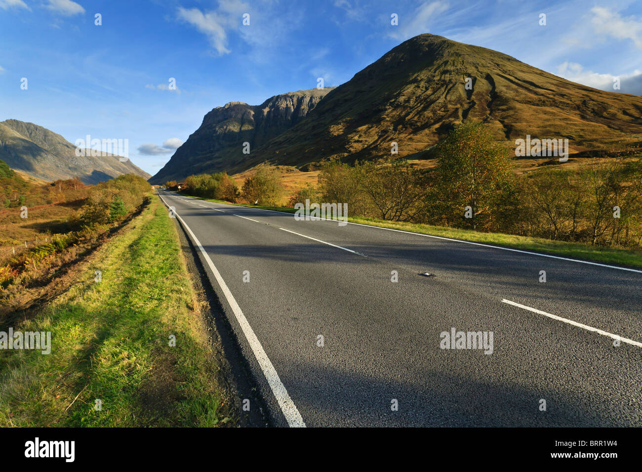 Der Straße nähert sich Glencoe Stockfoto