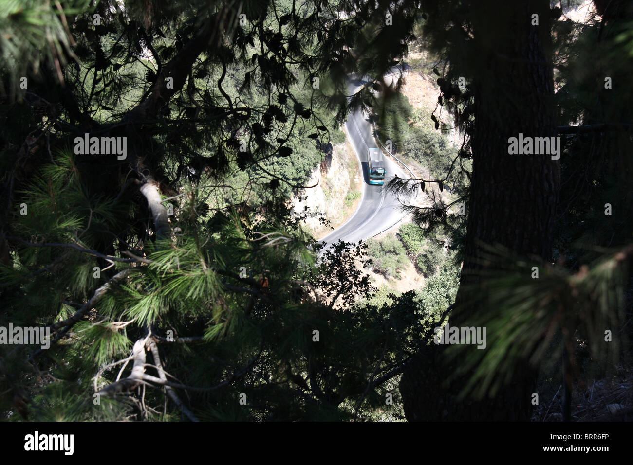 Vom Berg herab Stockfoto
