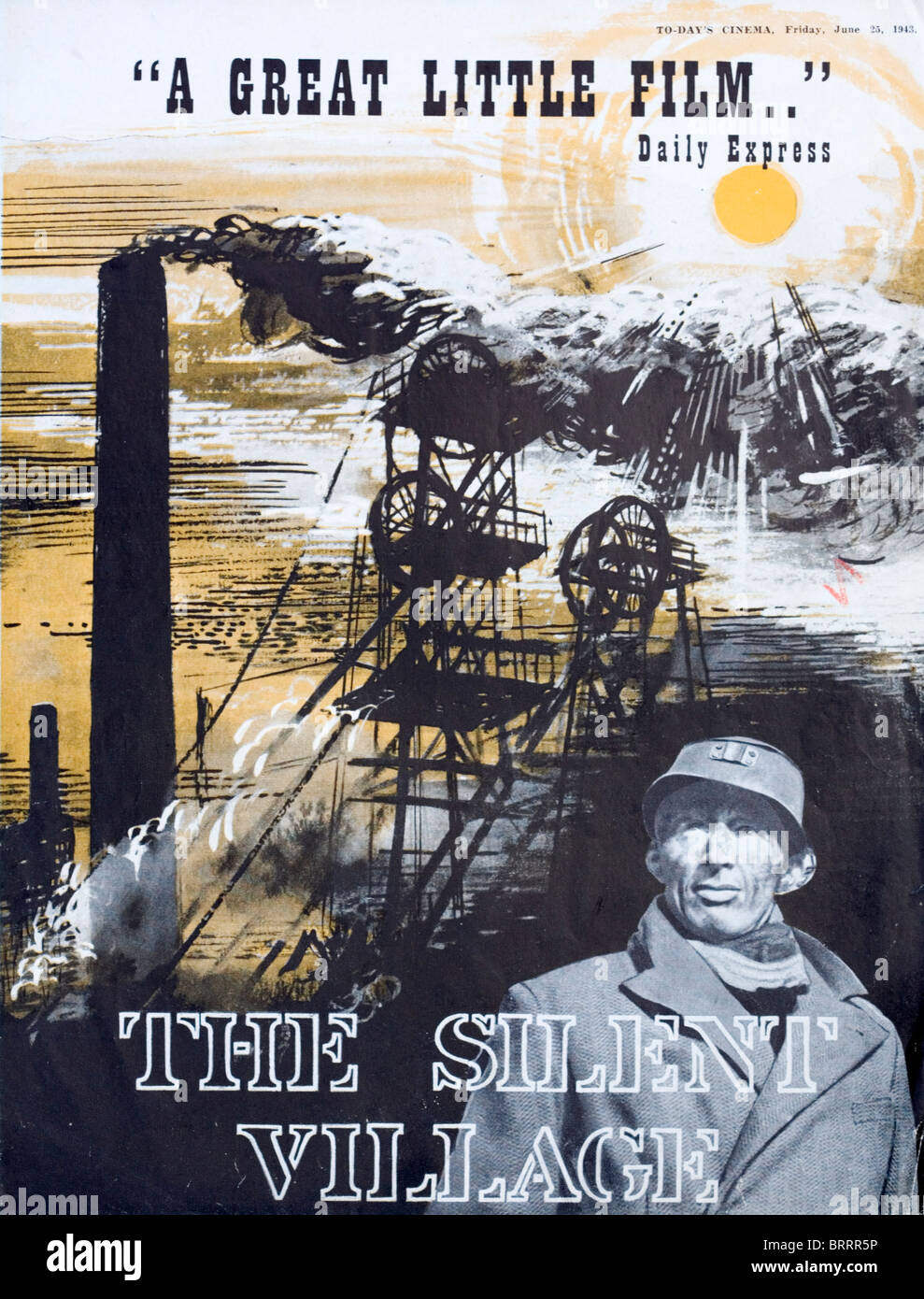 Plakat für den 1943 Humphrey Jennings-Film The Silent Village. Stockfoto
