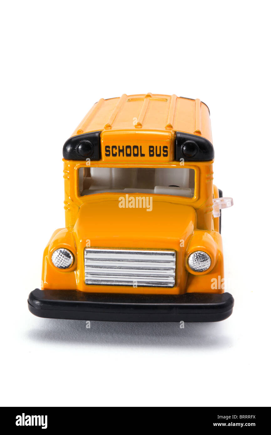 Spielzeug-Schulbus Stockfoto