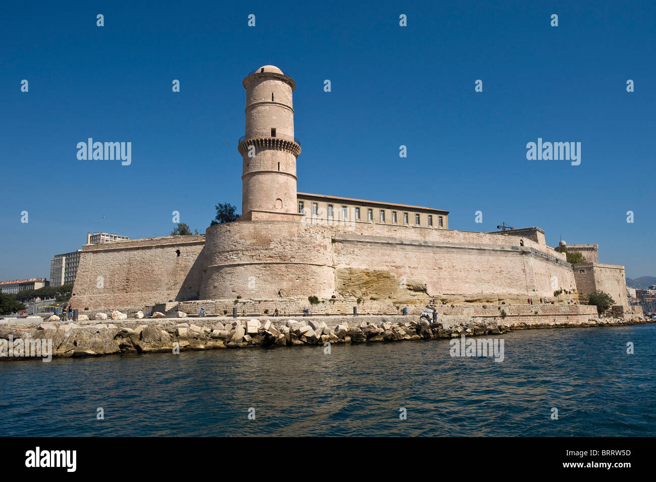 Hafeneinfahrt, Marseille, Provence Cote D' Azur, Frankreich Stockfoto