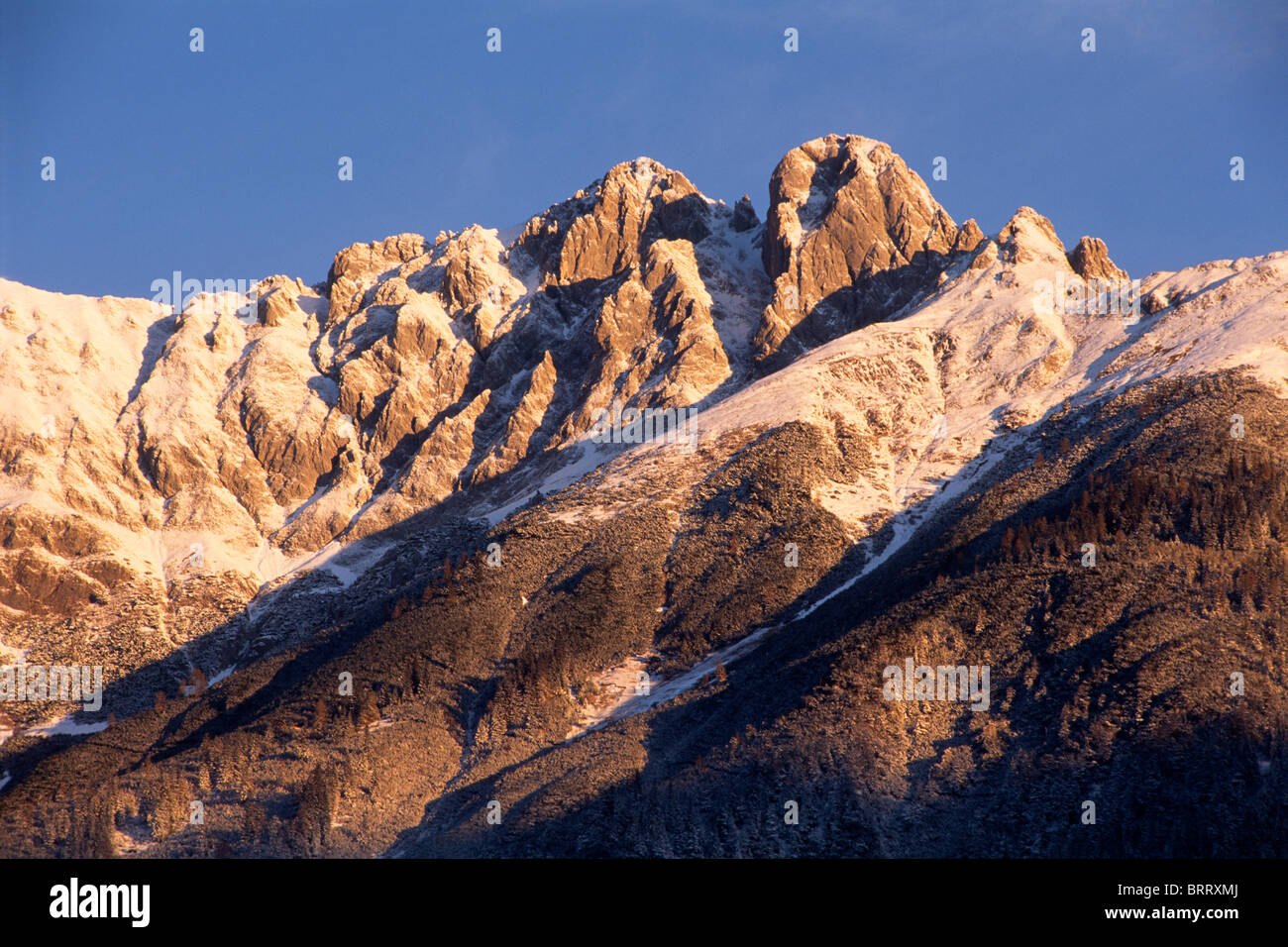 Vomper Kette Reichweite im Winter Karwendel Bereich Nord Tirol, Austria, Europe Stockfoto