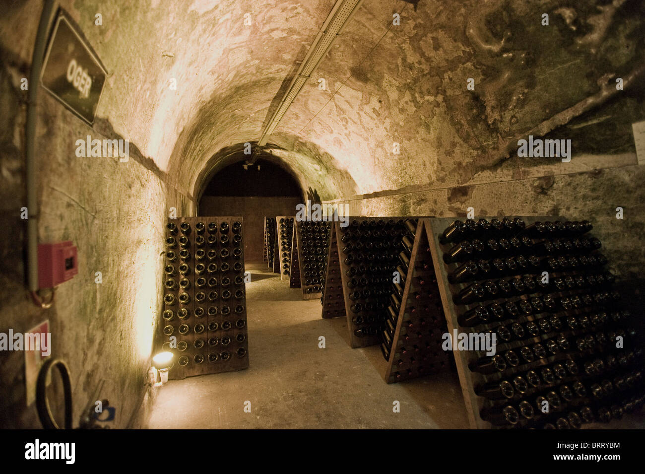 Mumm Champagner-Keller, Reims, Champagne-Ardenne, Frankreich Stockfoto