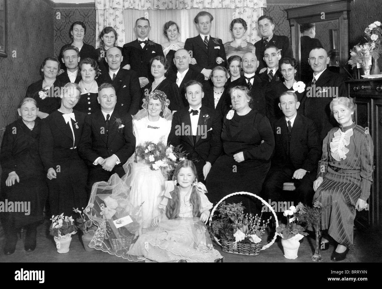 Hochzeit, historische Fotografie, um 1930 Stockfoto