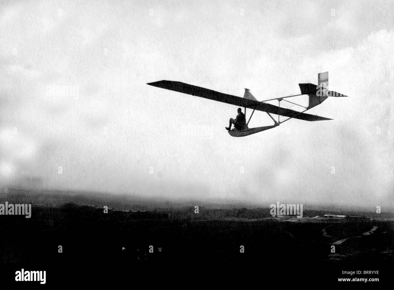 Segelflugzeug, historische Aufnahme um 1920 Stockfoto