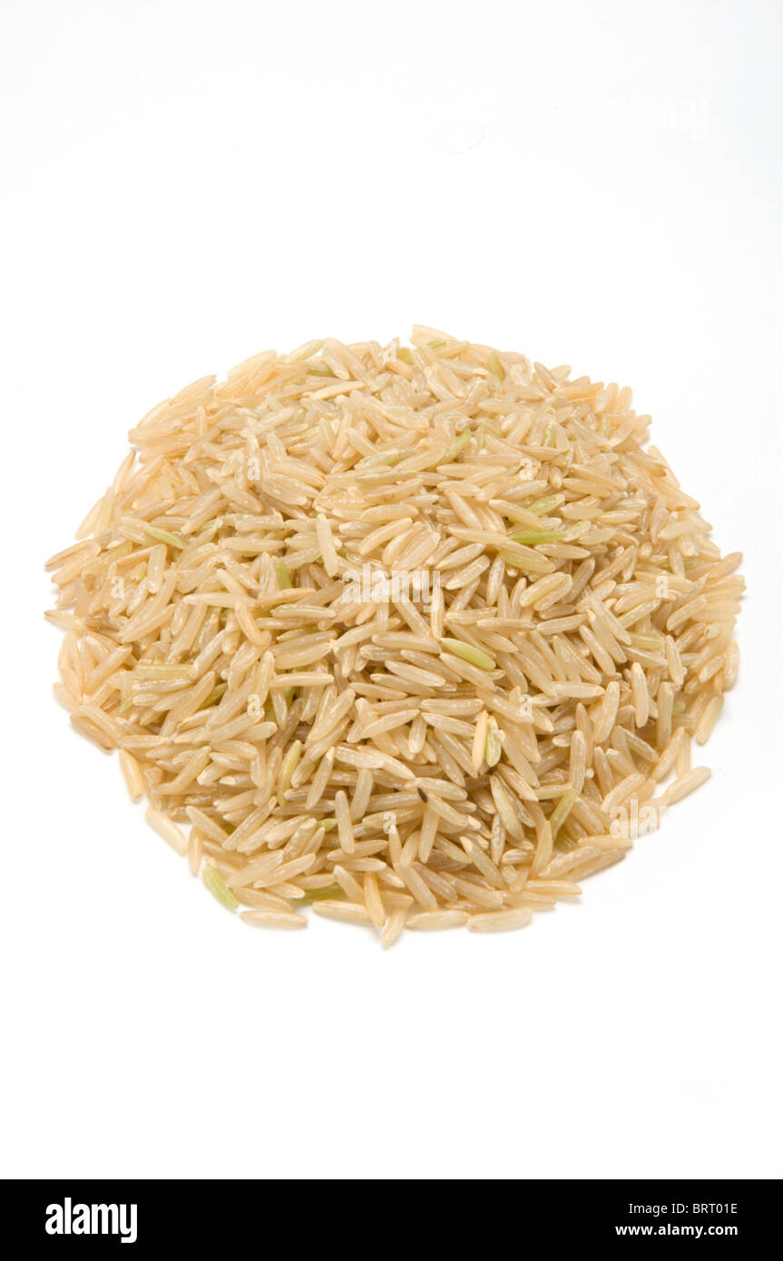 Brauner Basmati Reis Stockfoto