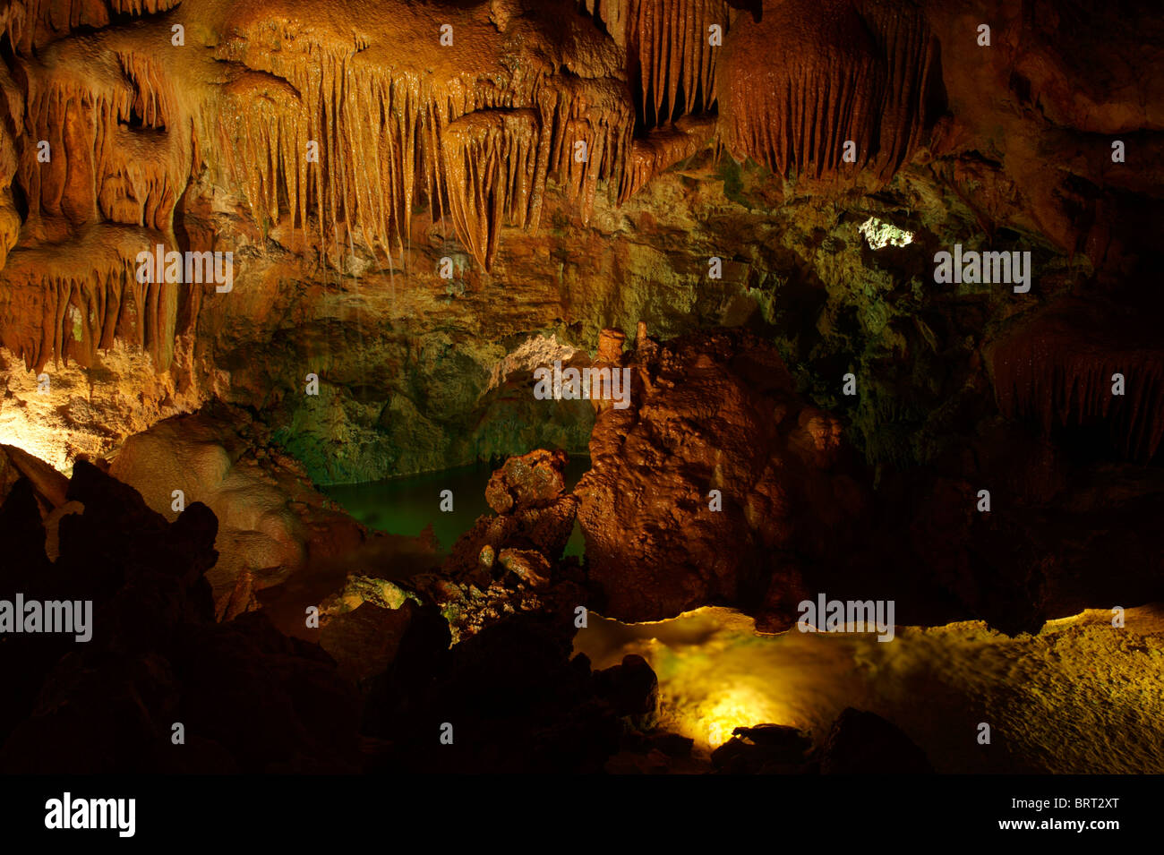 Mira de Aire Höhlen, Portugal Stockfoto