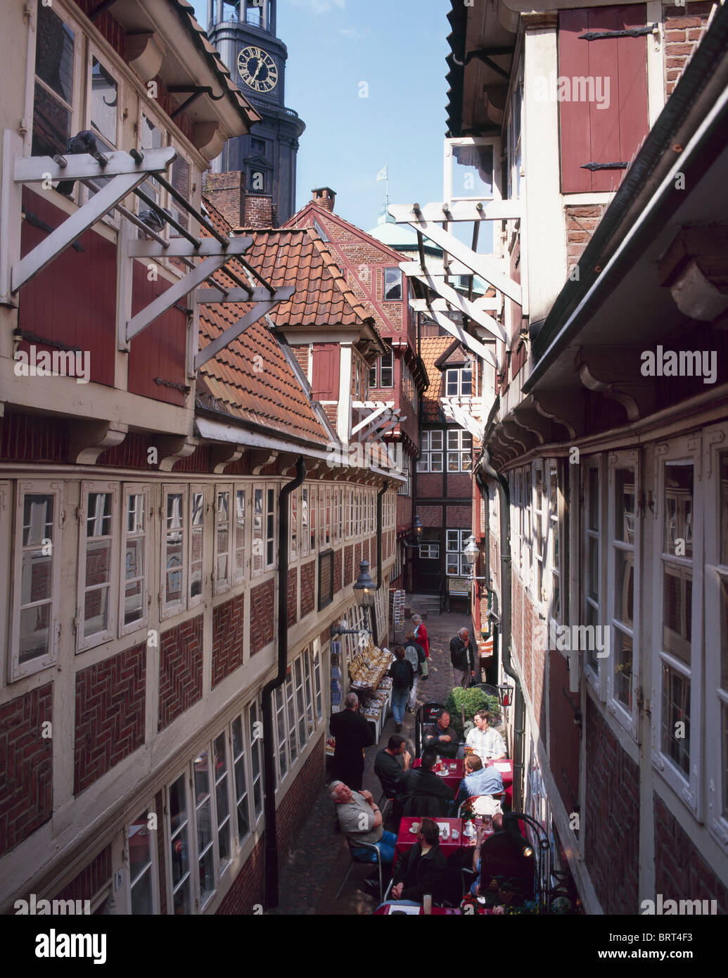 17. Jahrhundert historischen Häusern, Krameramtswohnungen, Hamburg, Deutschland Stockfoto