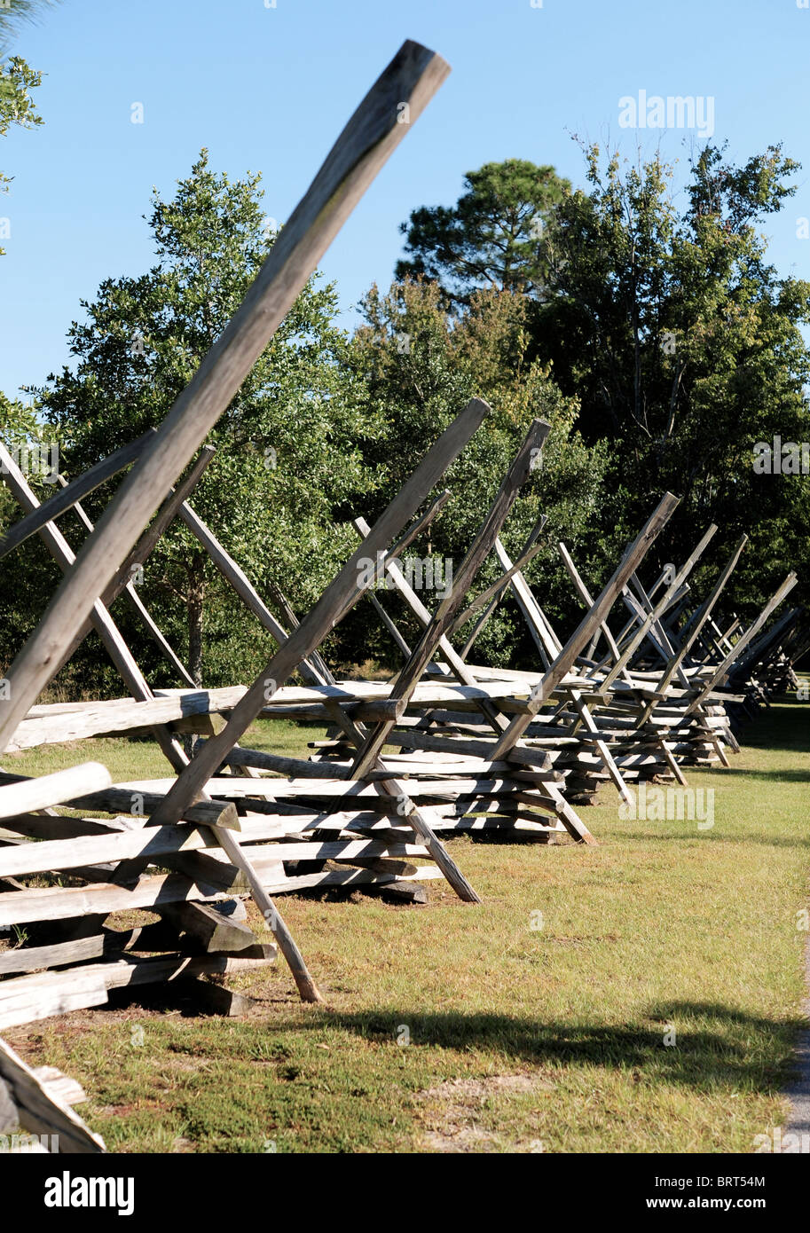 Zaun aus ineinandergreifenden Hölzer, Charleston, Landung, SC, USA Stockfoto