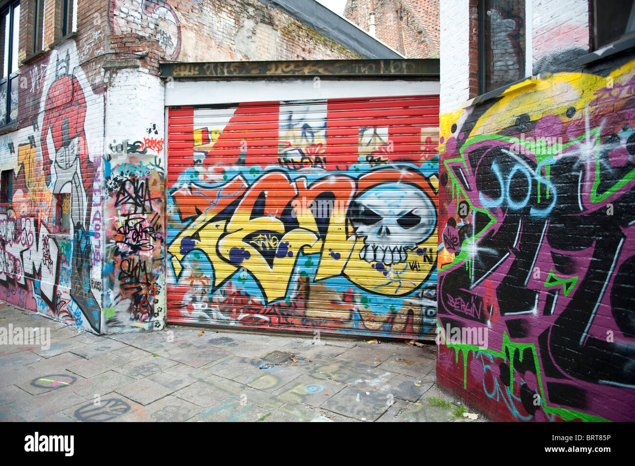 Graffiti, Gent, Belgien Stockfoto
