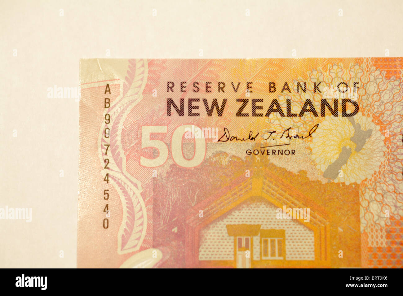 New Zealand 50 Dollar $ banknote Stockfoto