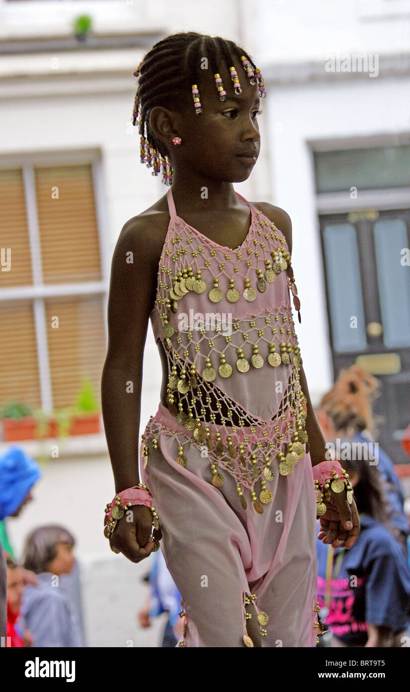 Karibik Girl auf der Nottinghill Carnival 2010 Stockfoto