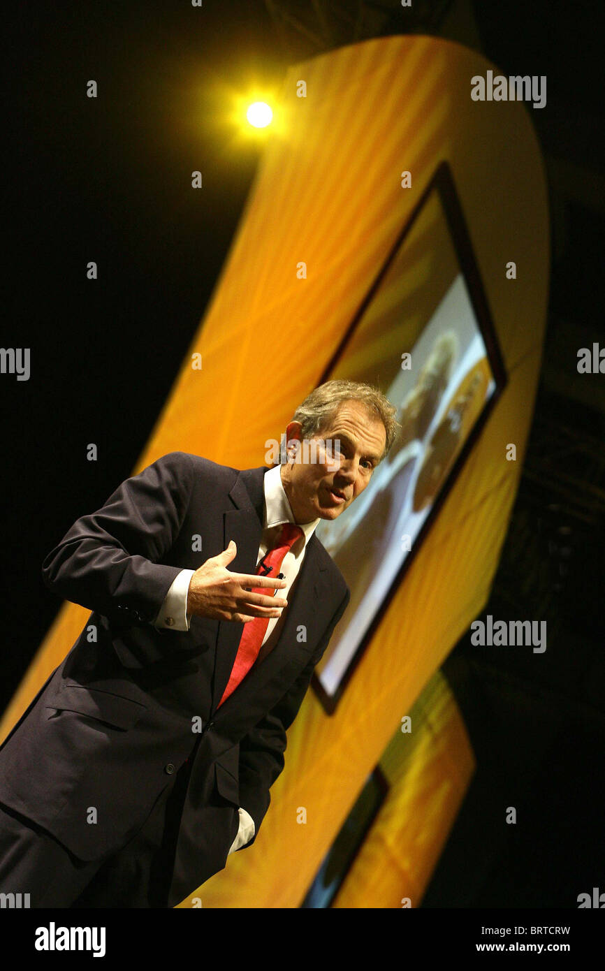 Tony Blair bei der TUC-Konferenz in Brighton. Bild von James Boardman. Stockfoto