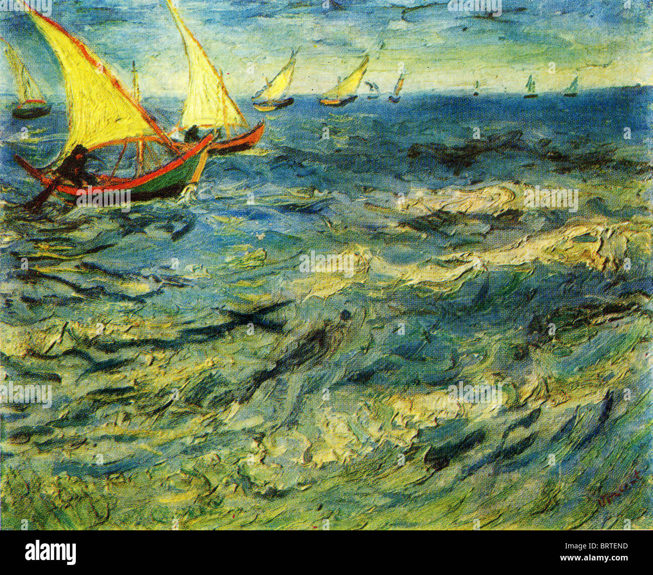 Vincent Van Gogh - das Meer in Sainte-Marie. 1883. Stockfoto