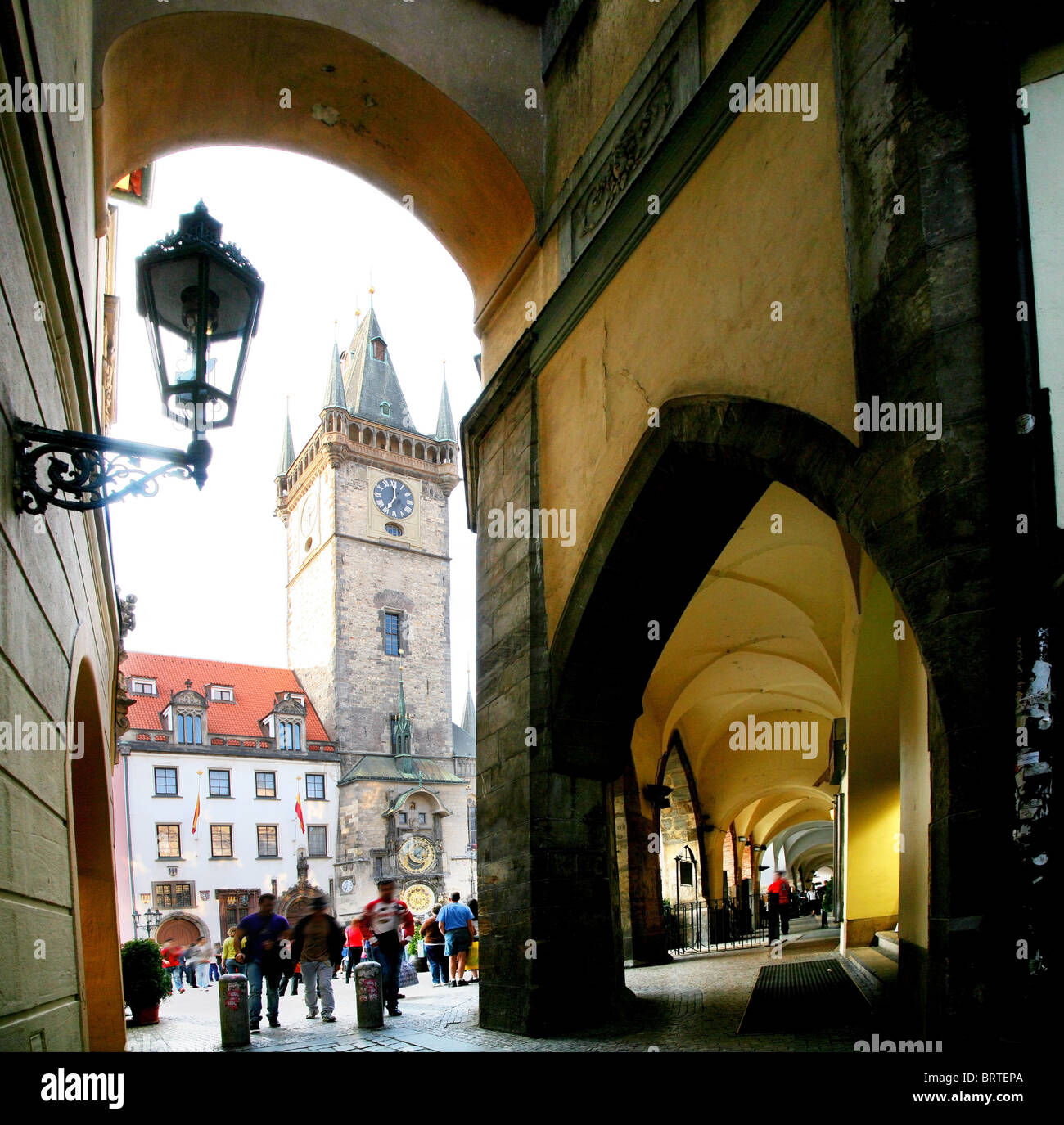 Prag. Auf Straße der Altstadt. Stockfoto