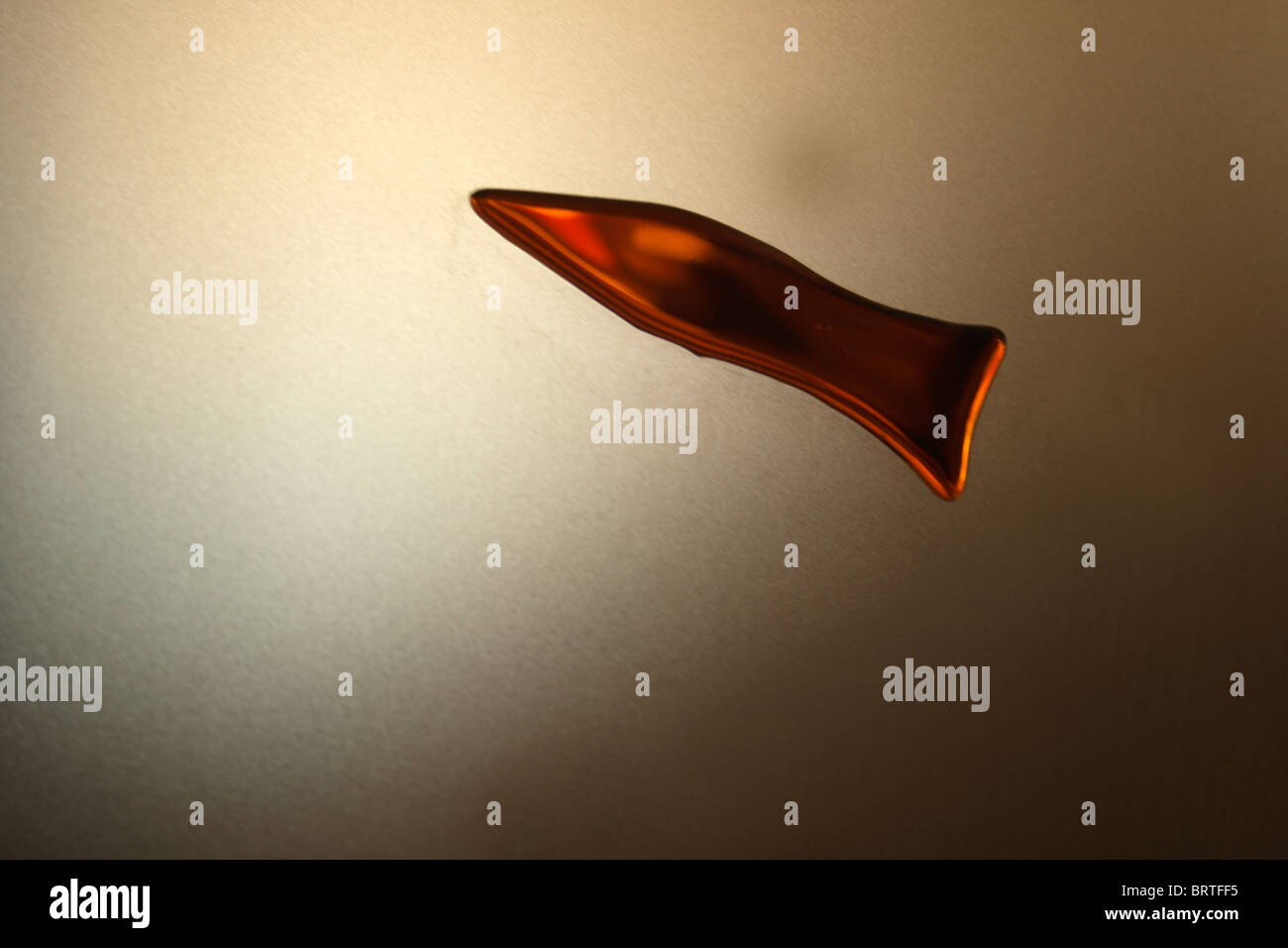 Braun Glas Fisch Auseinandersetzung Licht Stockfoto