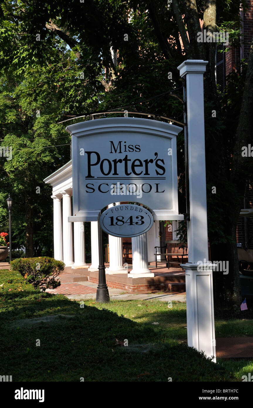 Miss Porter Schule für Mädchen, Farmington, Connecticut, USA (gegründet 1843) Stockfoto