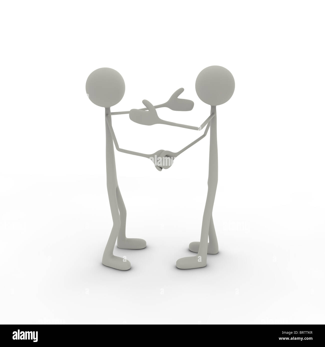 Händeschütteln mit Armen Figuren Stockfoto