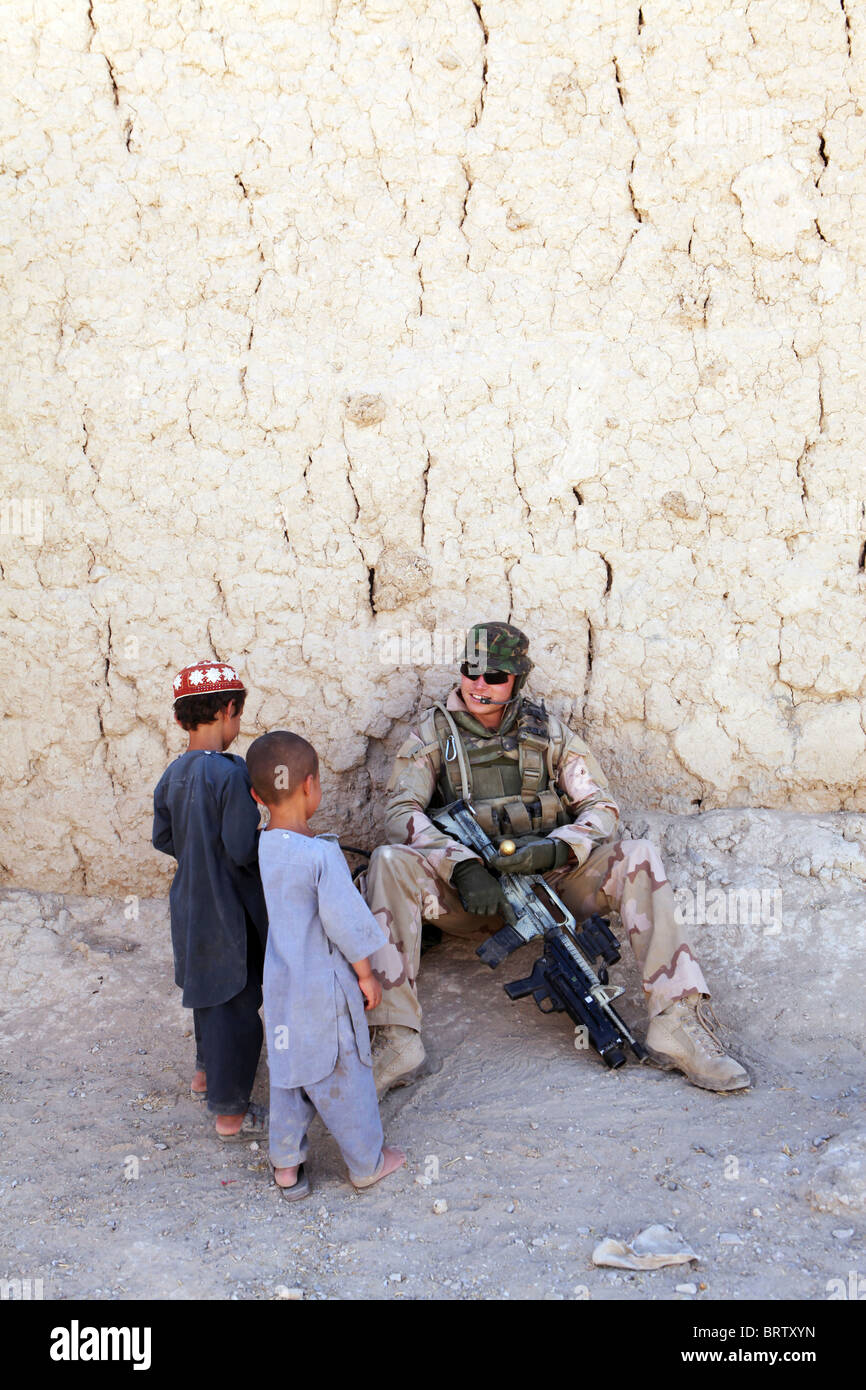 Letzten Patrouille von der holländischen Armee in Afghanistan (2010-07-24) Stockfoto