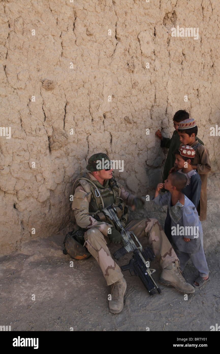 Letzten Patrouille von der holländischen Armee in Afghanistan (2010-07-24) Stockfoto